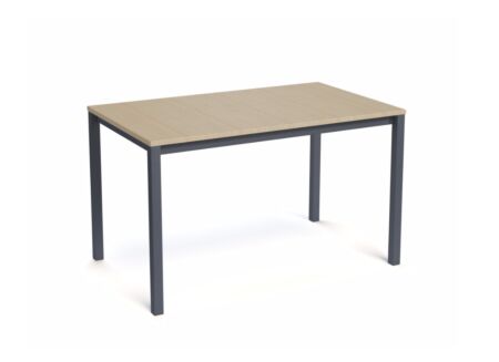Bartafel Vienna 150x90cm - hout massief & metaal - antraciet & eik natuur