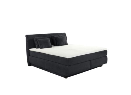 Boxspring Carla Max 180x200cm met opbergruimte stof micro zwart