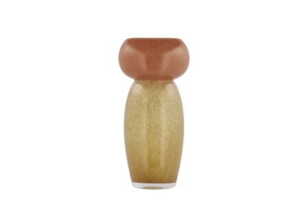 Vaas H30cm - glas - geel/amber