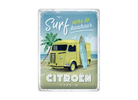 Plakkaat Citroën Type H 40x30cm - metaal - meerkleurig