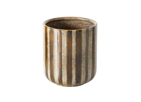 Bloempot Zelia H15,5cm - porselein - bruin