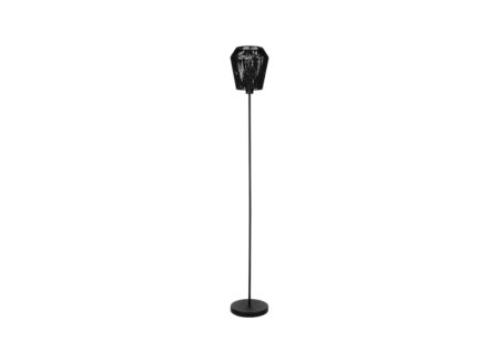 Staande lamp Persley H155,5cm E27 staal zwart