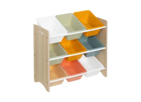 Opbergrek Play 60x29,50x66cm met 9 opbergboxen