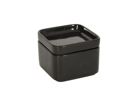 Voorraadpot Square Cup 10x10x5,5cm - keramiek - zwart glanzend