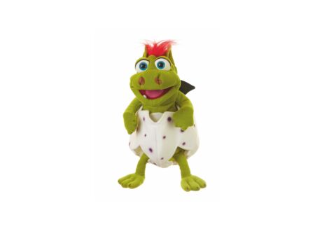Handpop kleine Gregor in ei H35cm - polyester - multicolor
