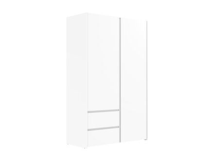 Kleerkast Mosaik 129cm - decor - wit