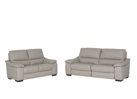Zetel Elegy  3+2-zit - leder - grijs met relax