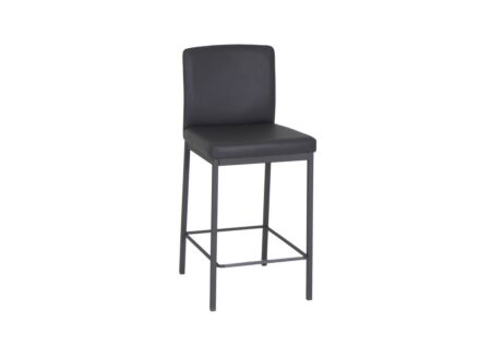 Barstoel Villa ZH65,5cm - lederlook - antraciet