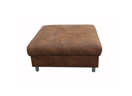 Voetenbank Jet 110x107cm stof cognac