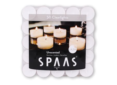 Theelichtjes Clearlights 4,5u wit, set van 50