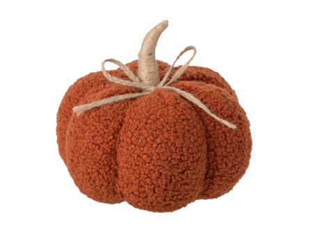Décoration automne Potiron 22x13cm - tissu - brun rouille Décoration automne Potiron 22x13cm - tissu - brun rouille