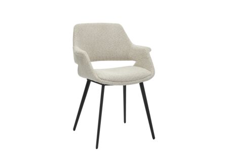 Stoel Marcelo 58x57x81cm - bouclé - beige