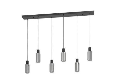 Hanglamp Maione 138x14cm 4W E27 staal zwart