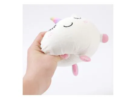 Aperçu - Coussin Squishy Unicorn Ø13cm - tissu - blanc