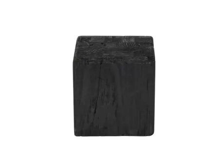 Zuil Qubit 15x15x15cm - gerecycleerd den massief - zwart