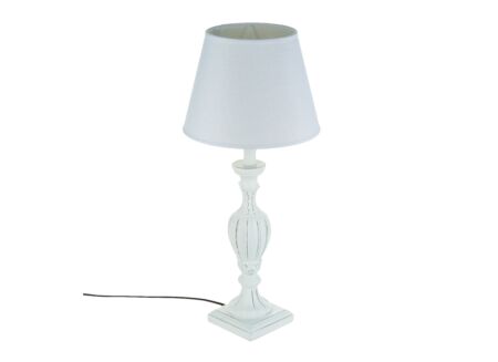 Tafellamp E27 Ø25xH55cm wit