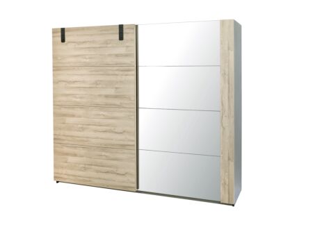 Schuifdeurkast 245cm - decor - Franse eik