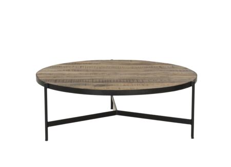 Salontafel Fuego Ø100cm - mango massief & metaal - naturel