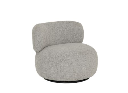 Fauteuil Rege 80x82x68cm - stof - grijs