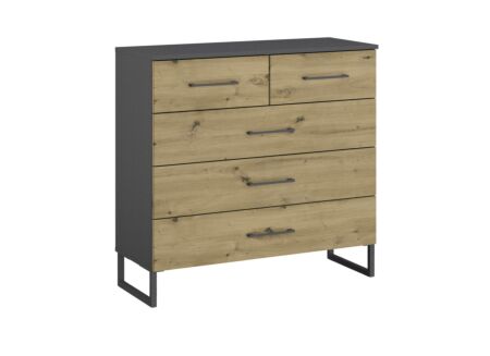 Ladekast Butte 93x42x92cm - decor - artisanale eik & grijs