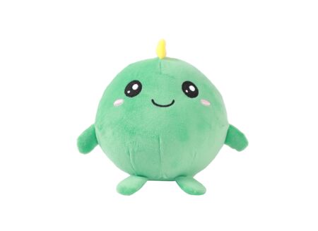 Kussen Squishy Hello Dino Ø13cm - stof - groen