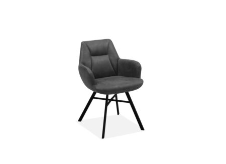 Stoel Nelson 58x63x85cm - microvezel - antraciet