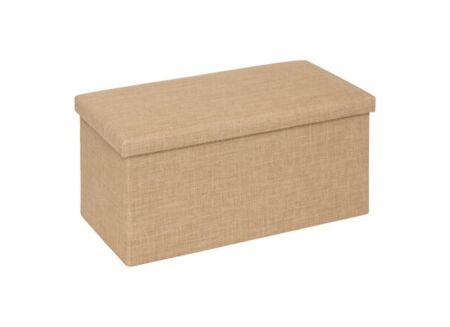 Poef Opvouwbaar 76x38xH38cm - jute - naturel