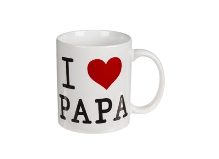 Mok I Love Papa 10x8cm - keramiek - wit