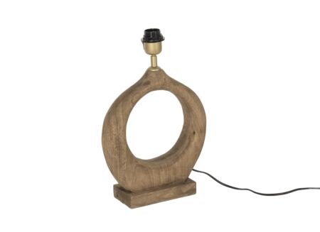 Lampenvoet E27 H30cm - hout - naturel