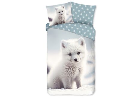 Dekbedovertrek Toss 140x220cm - flanel - blauw