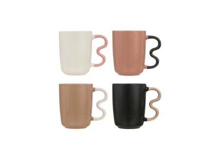 Mok Wavy Bliss 35cl 11,5x8x10,5cm - stoneware - multicolor