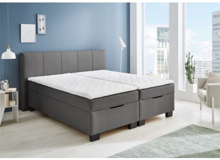 Bedbox BX1620 160x200cm met opbergruimte stof antraciet