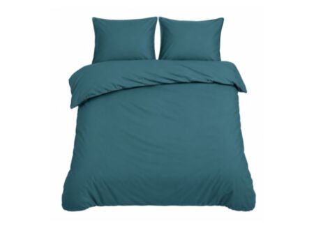 Dekbedovertrek Plaza Cozy 260x240cm - katoen - turquoise