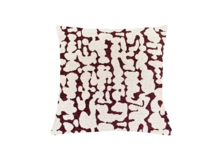 Kussen Daan 45x45cm - stof - merlot