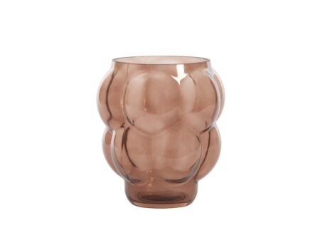 Vaas Uil H19cm - glas - donkerbruin