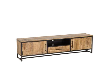 Tv-meubel Woodcraft 190cm - mango massief - bruin