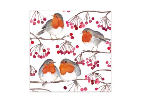 Serviette Birds & Berries 33x33cm - papier - multicolor 20 stuks