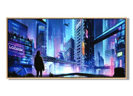Print op canvas Blue City 40x80cm