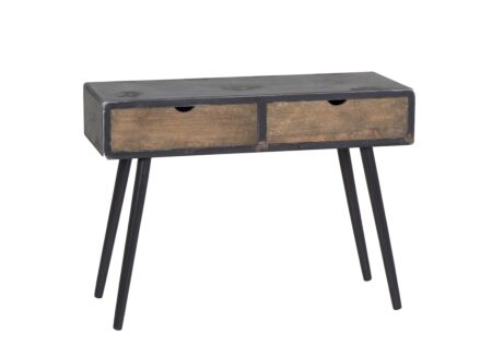 Wandtafel Esperanto 100x42x72cm - den massief & decor - naturel/zwart