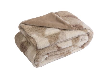 Plaid Porto 150x200cm polyester café au lait