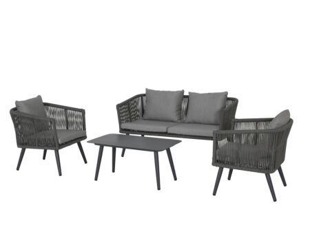 Loungeset Ginger aluminium - antraciet