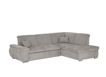 Hoeksalon Caro 272x197cm - stof - grijs met bedfunctie en opbergruimte