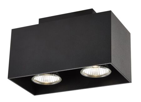 LED spot met 2 spots 5W GU10 zwart
