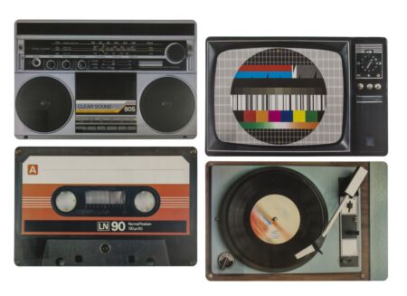 Placemat Record 44x29cm multicolor