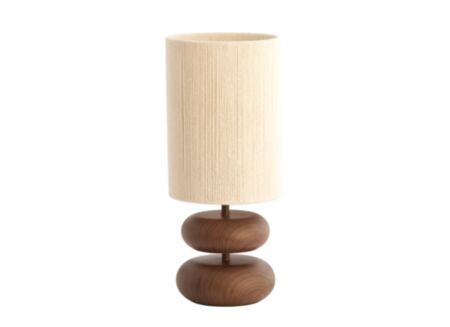 Tafellamp Danialo E27 H50,5cm - metaal - creme & bruin