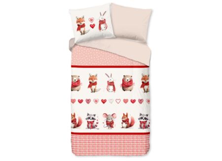 Dekbedovertrek Timmy 140x220cm - flanel - multicolor