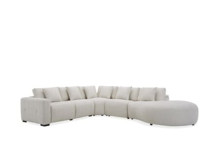 Hoeksalon Down 297x370cm - stof - crème met relax