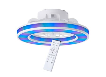 Plafondlamp Mondello met ventilator Ø41,5cm - kunststof - wit