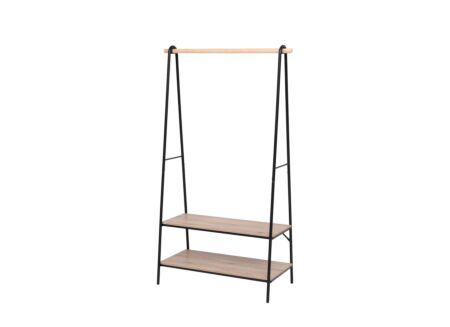 Kledingrek Hive 60x35x145cm - decor & metaal - white ash & zwart