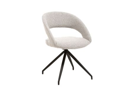 Draaistoel Yara 47,5x59,5x8,5cm - stof - wit
